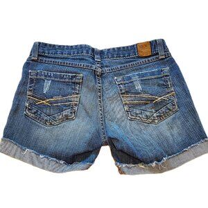 BKE Denim Star Stretch Cut Off Shorts Women's 29 Blue Distressed Coastal Cowgirl